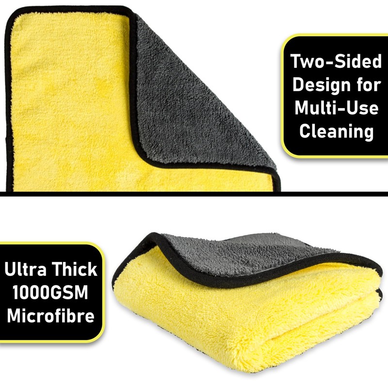 Pro-Kleen Microfibre Cloth 1000GSM 40 x 40cm Cleaning Towel For