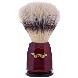 Facette Plisson Shaving Brush - Handle with Walnut and White Fibres