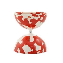 Juggle Dream Jester XL Fixed Axle Circus Diabolo Toy (Red/White)