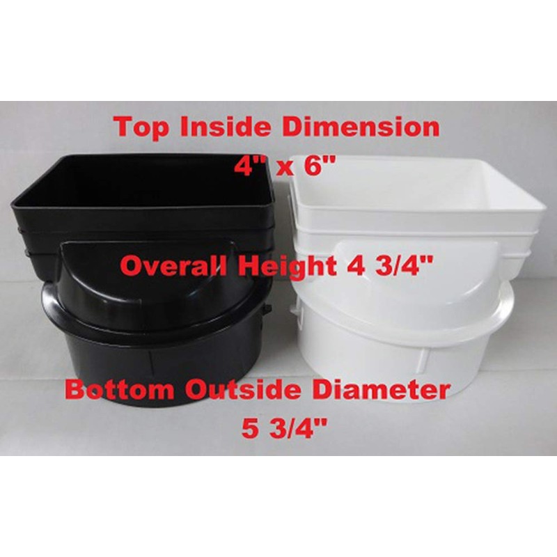 Advanced Drainage Systems 0664AA Downspout Adaptor, 6" x 4" x