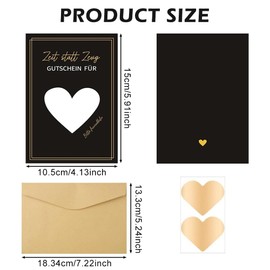 Mivanta Set of 12 Scratch Cards to Write Yourself with Scratch Stickers and Envelopes, Scratch Cards with Envelopes, Gift Idea for Time Together, Black and Gold Design