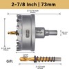 CENYB 2-7/8" (73mm) Tungsten Carbide Tipped Hole Saw with 2Pcs