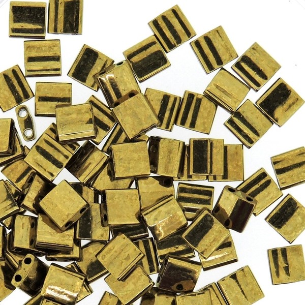 Dark Bronze Tila Beads 7.2 Gram Tube By Miyuki Are