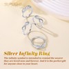 Suplight 925 Sterling Silver Infinity Ring Enagement Rings Wedding Band
