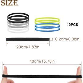 Fitness sports headband Men's and women's sweat guide anti-slip headband Jogging exercise fitness Yoga running football sweat absorption headband，elastic headband，boys headband for kids， boys headband