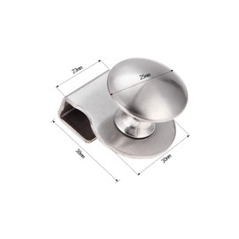 Hicello 2PCS Glass Door Pull Handle/Clamp/Clips for Glass 5-8mm Showcase Furniture Glass Cabinets Drawer Pull Knobs