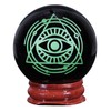 KYEYGWO Obsidian Crystal Ball Decoration with Carved Eye of Providence