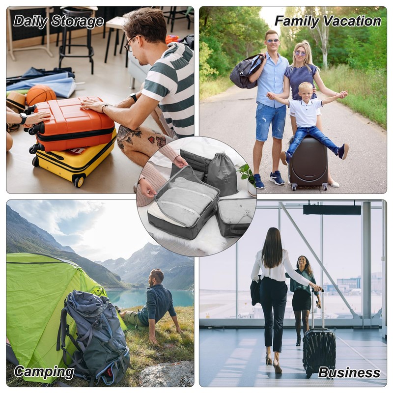 10 Set Packing Cubes for Suitcases, Packing Cubes Travel Essentials