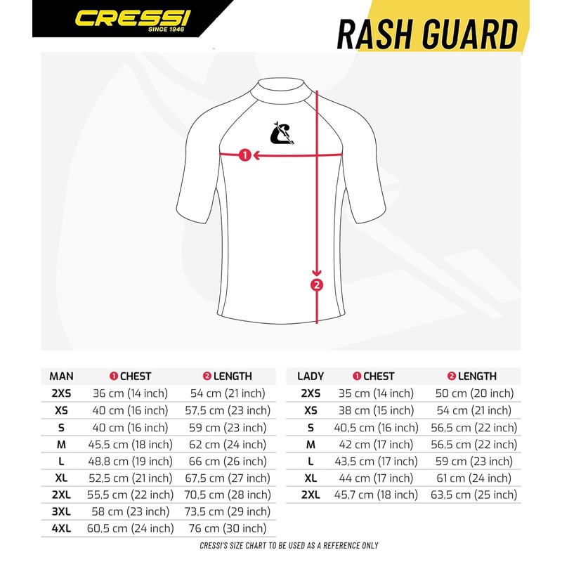 Cressi Shield Man Rash Guard Short/SL - Protective Rash Guard