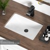 KARAMAG Durable Rectangle Undermount Sink Vitreous Ceramic Lavatory Vanity Bathroom
