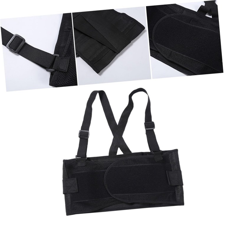 Healvian 2pcs Adjustable Elastic Back Support Belt for Lumbar Lightweight
