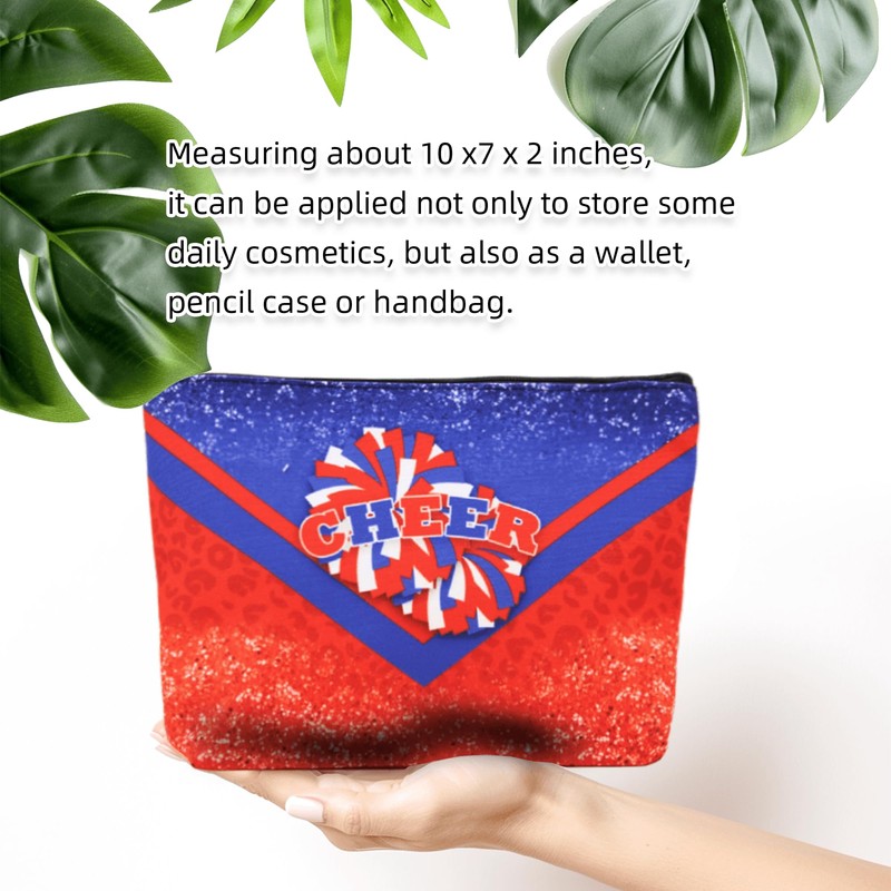 Batorkpl Cheerleader Cosmetic Bag Cheerleader Makeup Bag Gift for Women