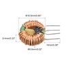 sourcing map 5x Toroidal Core Inductor Copper Coil Magnetic Inductance