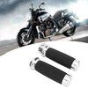 1Pair Universal Motorcycle 25mm Handgrip Aluminum+Rubber Anti Slip Handlebar Grip