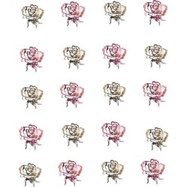 40 Camo Rose Nail Art Decals