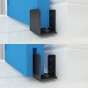 JUBEST Matte Black Floor Guide Wall Mount Sliding Barn Door