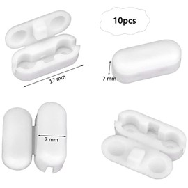 Ball Chain Connectors 10pcs Plastic Chain White Connectors Curtain Accessories Vertical Shades Roman Roller Blinds Blinds Crimp Clip Links for Home Office