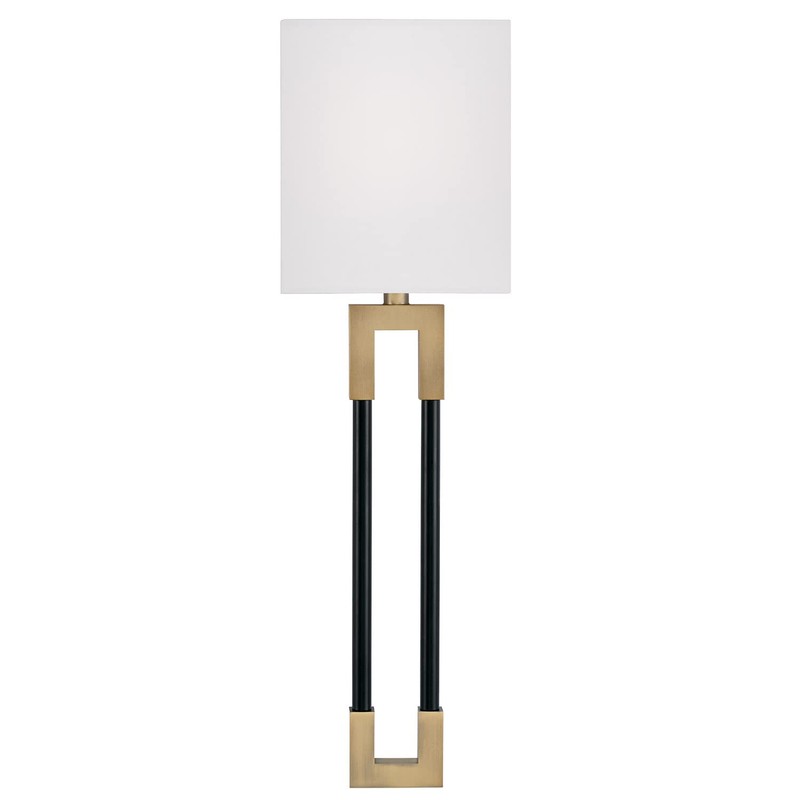 Capital Lighting 644711AB Bleeker Modern Flush Mounted Rectangular White Fabric