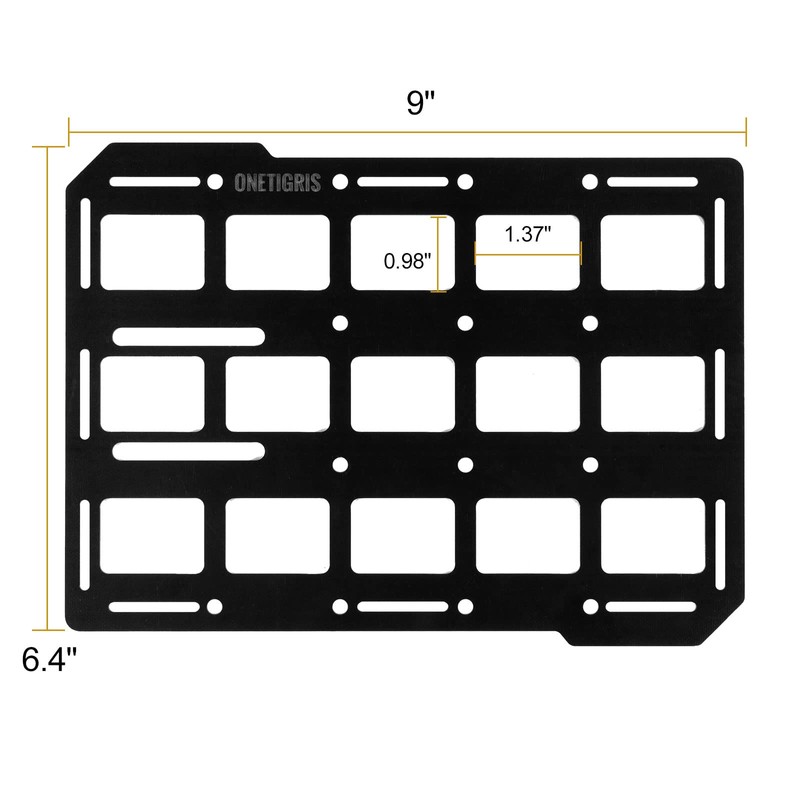 ONETIGRIS Car Headrest Organizer Molle Panel, Rigid Molle Headrest Panel