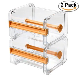HomDSim 2pcs Washi Tape Dispenser Cutter,Roll Tape Holder Organizer,Masking Tape Desktop Tape DIY Sticker Roll Tape Cutter Holder Storage,Washi Tape Box Yellow