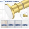 XIQIYY Gold Small Tension Rod 18-32 Inch Short Shower Curtain