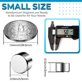 Grtard 100 Magnets for Magnetic Board, Magnets for Crafts, Small Magnets, Round Magnets, Magnets for Fridge, Construction, Crafts and Kitchen Cabinets, Office Magnets