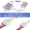 RUNCCI-YUN 12Pack led Light Strips Connectors 10mm 2 Pin Solderless