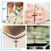 GOMAKERER 6 Pcs Wood Crafted Cross, 12x6.95x0.95cm Unfinished Wooden Cross