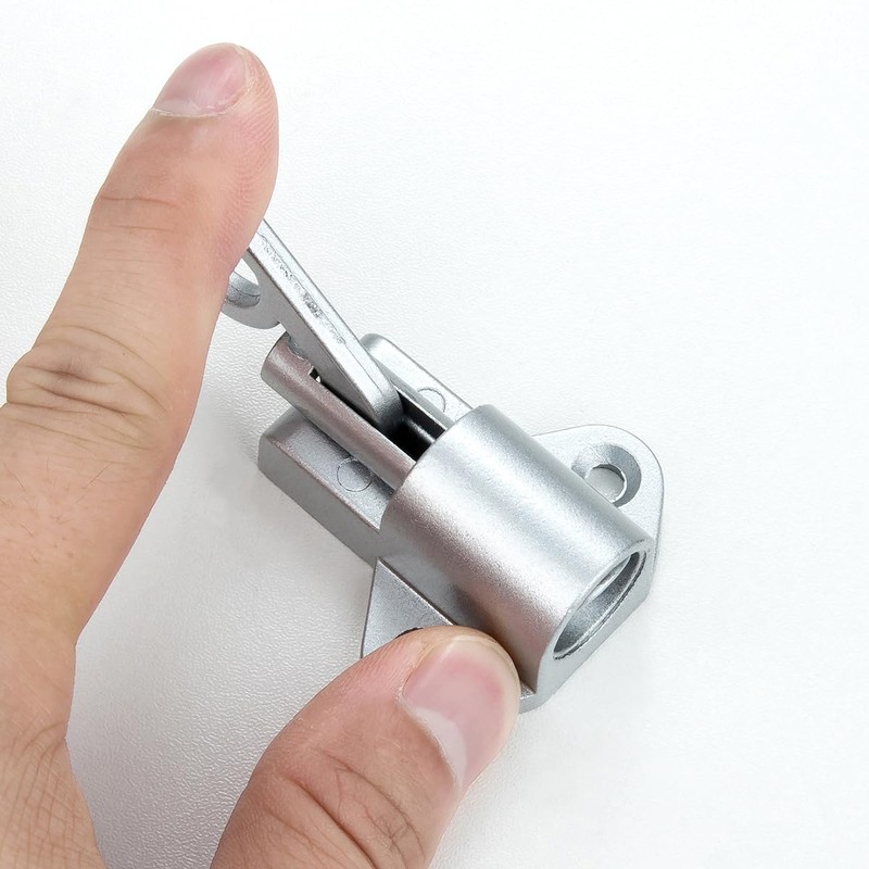 Wocoe 3 Packs Silvery Spring-Loaded Latches - Aluminum Alloy Automatic