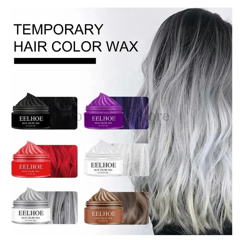 Tinte Para Teñir El Cabello Con Cera, Lavable, Natural Y