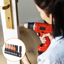 XIATIAN 10 Pcs Magnetic Allen Key Drill Bit Set, H1.5mm-H10mmm 50mm Metric Impact Driver Allen Key Bit Set and Handle Screwdriver, 1/4" Hexagon Shank S2 Steel Hex Bits Accessories