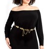 Plus Size Chain Belt for Women, Rose Metal Chain Belt