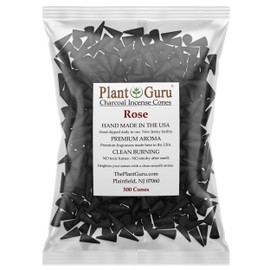 Red Rose Charcoal Incense Cones 1" TOPFLOW - 500 Pack Bulk Wholesale - Natural Scented Cones Handmade Hand Dipped