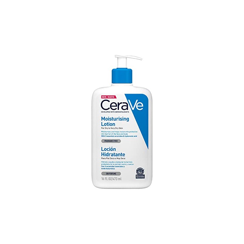 Cerave Loción Hidratante Rostro Cuerpo Piel Seca Ácido Hialurónico 473ml