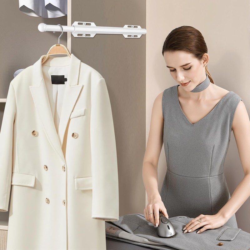 Valet Rod For Closet Pull Out, Heavy Duty Adjustable Valet