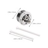 VILLCASE Toilet Flushing Press, 114 mm Silver Double Flushing Toilet