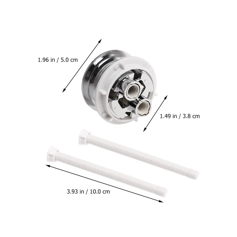 VILLCASE Toilet Flushing Press, 114 mm Silver Double Flushing Toilet
