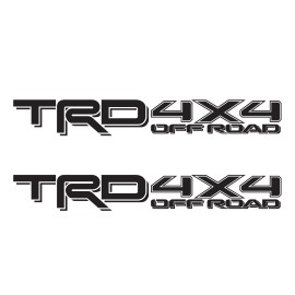 TRD Offroad Decals for Tacoma Bed, 4x4 Racing Development Sticker | Black