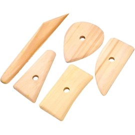 5Pcs Legno Ceramica Argilla Costole di Ceramica di Legno Potter Costola Ceramica Argilla Scultura Raschietti Ceramica Costole Strumenti Ceramica Costole Strumenti di Taglio Ceramica e Ceramica
