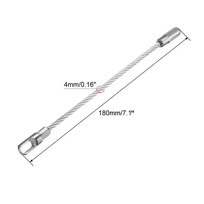 uxcell 5PCS 180mm/6-inch Flexible Fish Tape Replacement Leader Wire Cable