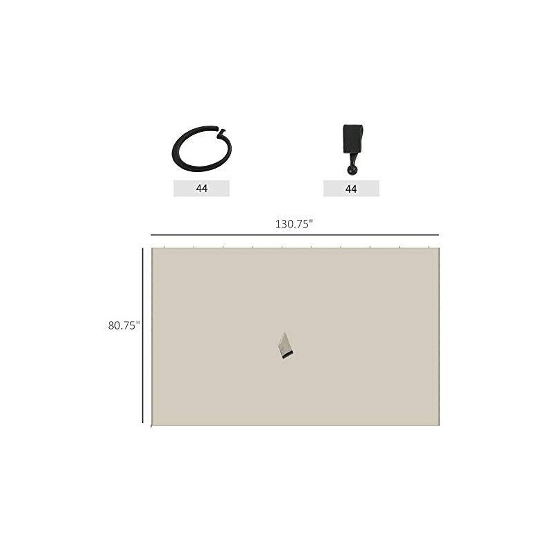 Outsunny 10' x 12' Universal Gazebo Sidewall Set with Panels,
