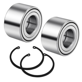 2pcs Front Wheel Bearings, Heavy Duty Front Wheel Bearing with Elastic Retaining Rings Compatible with Honda Rancher 420 Accessories 91051-HR3-A21 90651-HR3- A20 Bearing