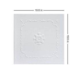 A La Maison Ceilings R43 Bourbon Street Foam Glue-up Ceiling Tile (259.2 sq. ft./Case) Pack of 96, Ultra Pure White - Satin (Behr)