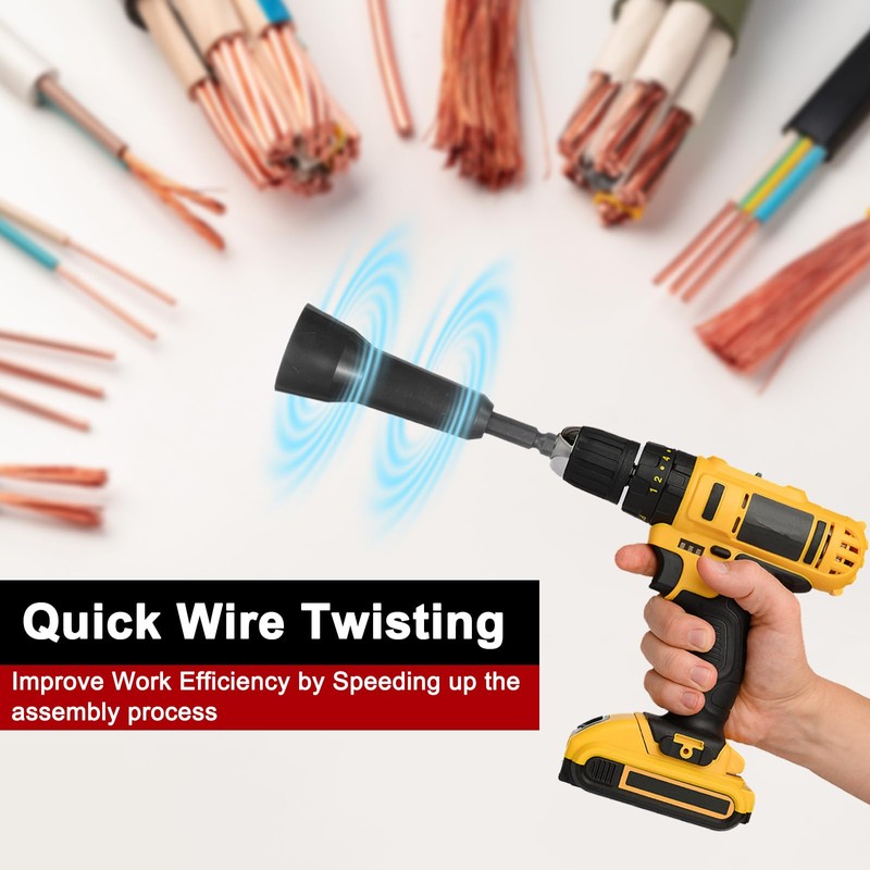 sourcing map Wire Twisting Tool for Drill, Electrician Wire Twisting