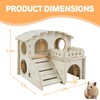 Highland Farms Select Hamster House,Tiny House with Slide House, Double-Decker