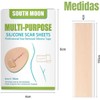 2 Rollos Cinta Silicona Reparación Cicatrices Marcas Piel Silicona Suave