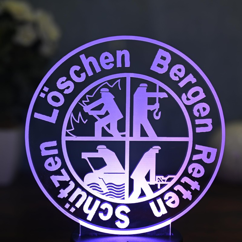 Optechvisual Fire brigade LED table lamp gift idea for firefighter,