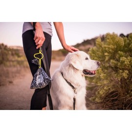 dooloop The Hands Free Dog Poop Holder - Carry Pet Waste Bag with Attachable Leash Accessory for Dog Walking. Now Made with Recycled/Recyclable Plastic. Maine, USA (Country Set) Charcoal, Green
