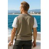 Akwa Men’s V-Neck Golf Vest Lightweight Waterproof Pullover Sweater Wind-Resistant