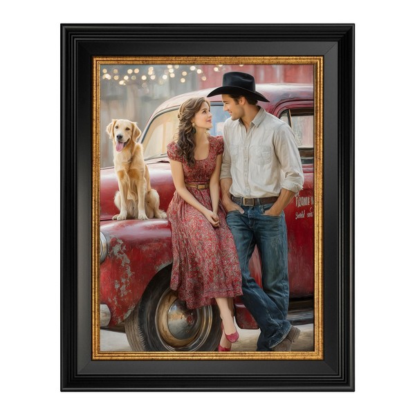 5x7 Picture frames black gold, small frame classic black picture